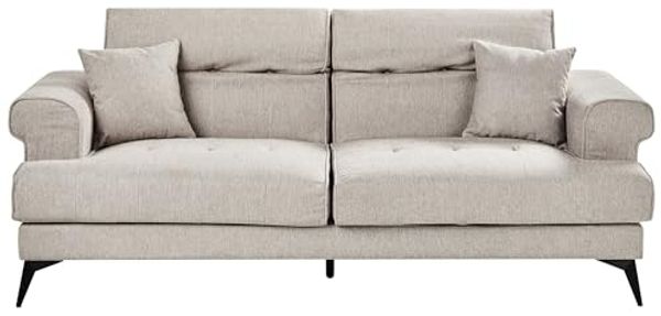 3-Sitzer Sofa Stoff taupe SKIVE