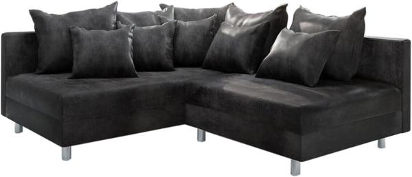 Ecksofa Clovis Anthrazit Antik Optik Ottomane Links Modulsofa