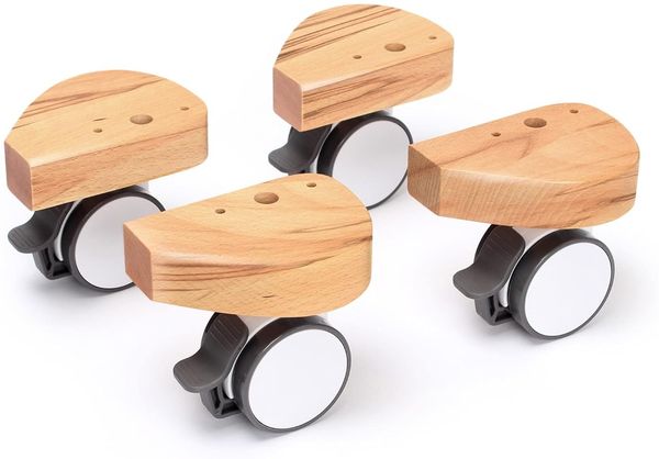 babybay Rollensatz Spezial mit Stoßschutz passend für alle Modelle, Kernbuche geölt