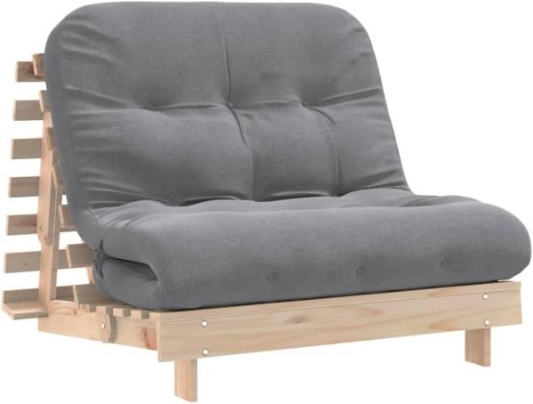 Futon Schlafsofa mit Matratze 100x206x11 cm Massivholz Kiefer 846766