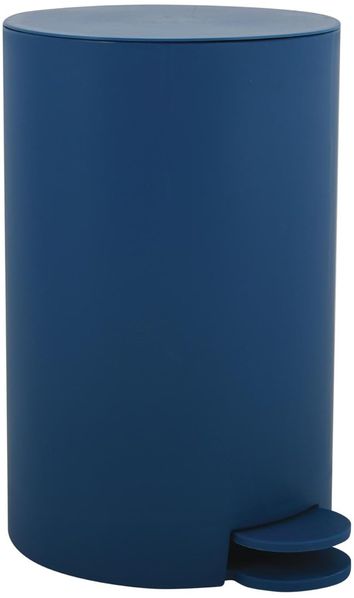 MSV Kosmetikeimer "Osaki" Mülleimer Treteimer Abfalleimer - 3 Liter – mit herausnehmbaren Inneneimer - Blau