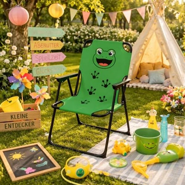 Kinder Campingstuhl Klappstuhl Gartenstuhl Campingstuhl Outdoor Frosch