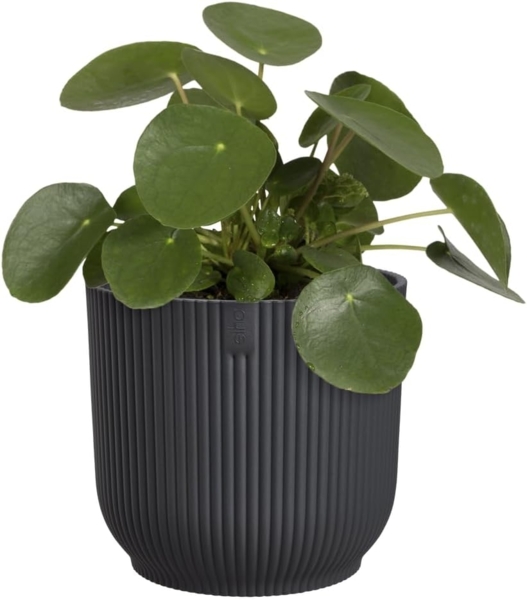 elho Vibes Fold Rund 18 Pflanzentopf - Blumentopf für Innen - 100% recyceltem Plastik - Ø 18.4 x H 16.8 cm - Schwarz/Anthrazit Bild 9