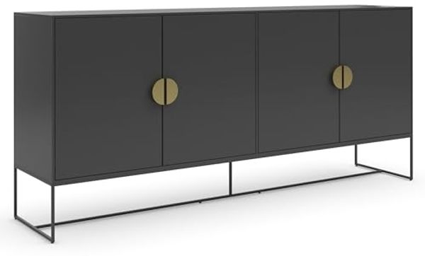 Sideboard >Asia< in Anthrazit - 180x82x40cm (BxHxT)