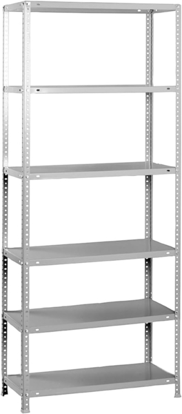 Simonrack Schwerlastregal, Lagerregal, 200 x 80 x 30 Metallregal, Kellerregal, Biegestelle 100 kg, 6 Fachböden, Grau - Comfort Bild 1