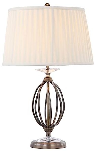 Tischleuchte, Stahl, Messing, H 58 cm