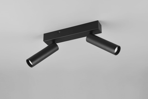 Moderner LED Deckenstrahler AMBALA dimmbar 2-flammig Schwarz, Breite 26cm Bild 9