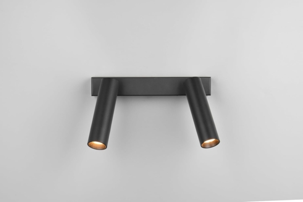 Moderner LED Deckenstrahler AMBALA dimmbar 2-flammig Schwarz, Breite 26cm Bild 7