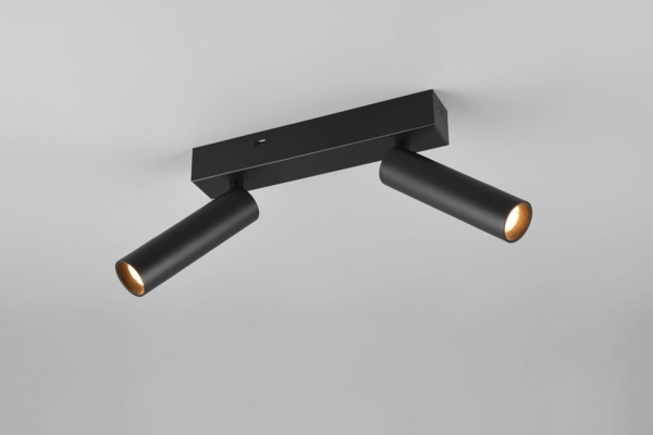 Moderner LED Deckenstrahler AMBALA dimmbar 2-flammig Schwarz, Breite 26cm Bild 2