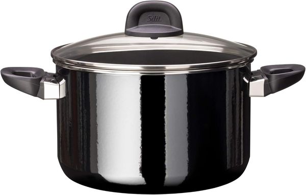 Silit Modesto Line Topfset Induktion 4-teilig, Kochtopf Set mit Glasdeckel, Silargan Funktionskeramik, Induktions Töpfe Set nickelfrei, schwarz Bild 4