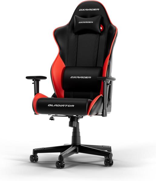 DXRacer GLADIATOR L Schwarz & Rot PVC Leder das Orginal Gaming Stuhl Bild 1