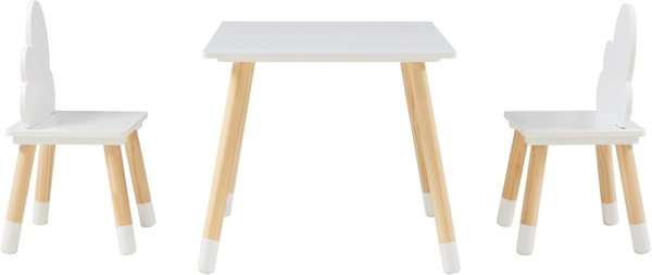 Kindersitzgruppe Hovle mit Wolken-Design Weiß [en. casa] Bild 6