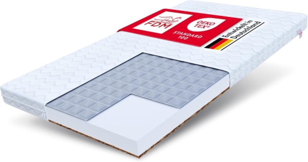 Matratze 90x160 cm Kaltschaum BABY COMFORT 9 cm H2 H3 Babymatratze Schaum Kokos Buchweizen