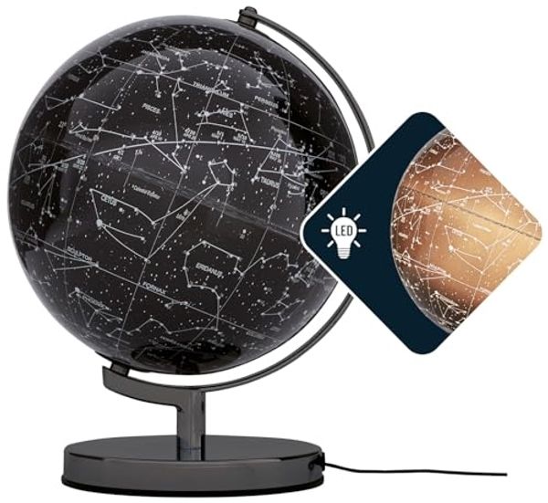 Globus TERRA MILKY WAY mit LED-Beleuchtung Schwarz