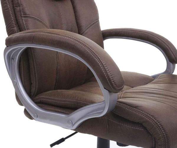 Mendler 'HWC-A71' Chefsessel, Stoff / Textil Wildleder-Optik braun, max. 120 kg, FSC® Bild 6