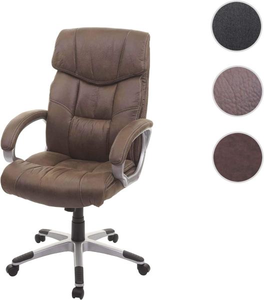 Mendler 'HWC-A71' Chefsessel, Stoff / Textil Wildleder-Optik braun, max. 120 kg, FSC® Bild 9