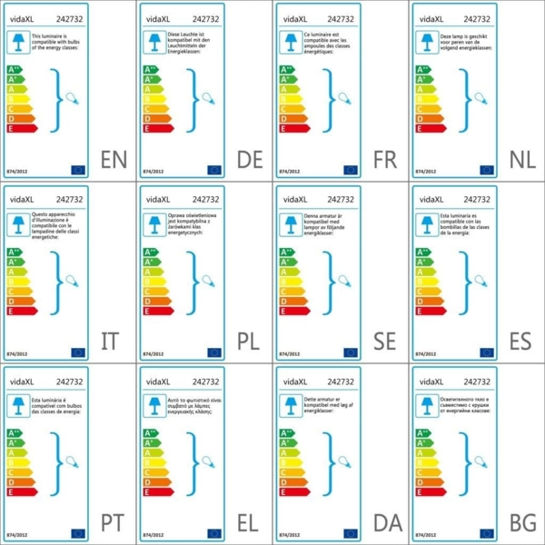 vidaXL Stehlampe Grau 242732 Bild 6