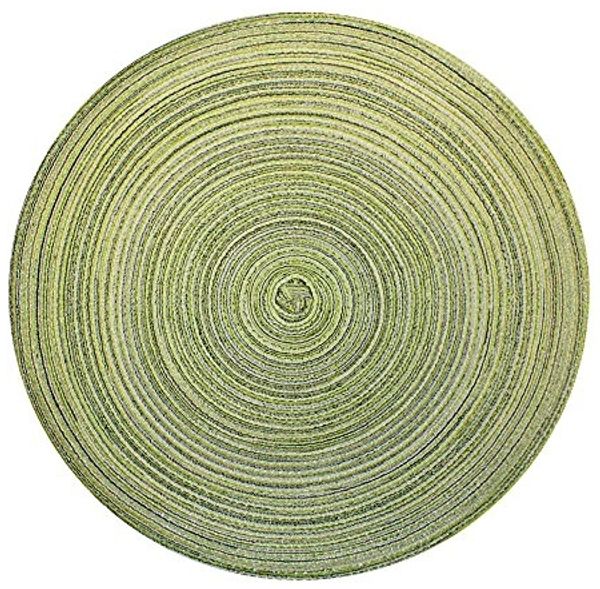 Haus und Deko Platzset Platzset rund ca. 40 cm rund waschbar Tischset Untersetzer Bast melier, (1-St)