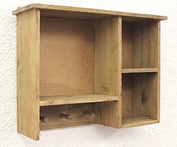 Setzkasten YX-14B221 Wandregal shabby 34cm Sammlervitrine Schlüsselhaken Regal Bild 7