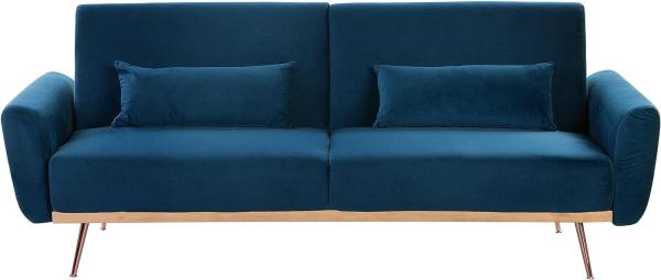 3 Sitzer Sofa EINA Marineblau Samtstoff