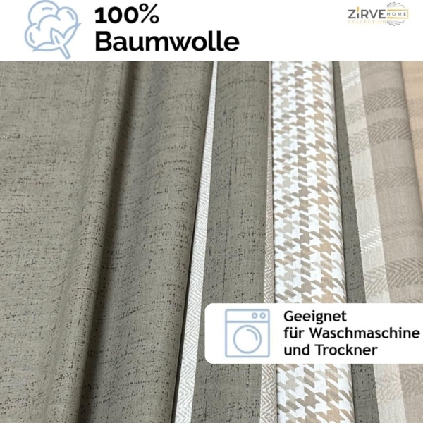 yadetextil Bettwäsche Bettwäsche 200x220 cm. 3 teilig set Modena V1, Renforce, 3 teilig, beige,100% Baumwolle/Renforcé,geometrisch gemustert,Modena V1 Bild 5
