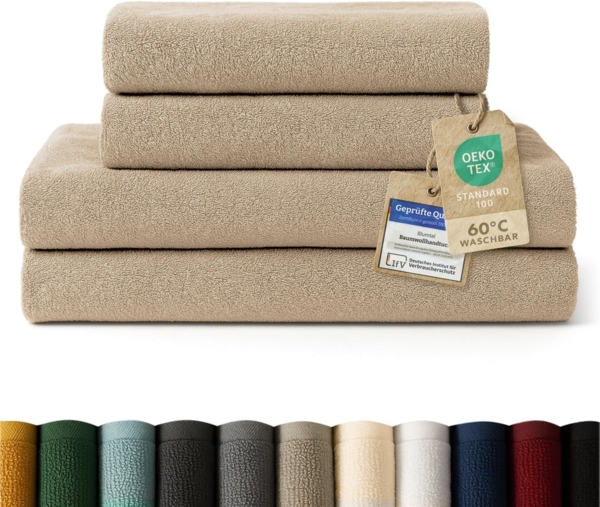 Blumtal Handtuch Set Premium 4 oder 6-TLG. Frottier Set - 100% Baumwolle, Frottee (Set, 4-St), Oeko-TEX Zertifiziert