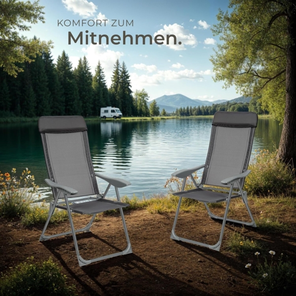 tectake Gartenstuhl 4er Set Gartenstuhl (4er Set, 4 St), klappbar Bild 2