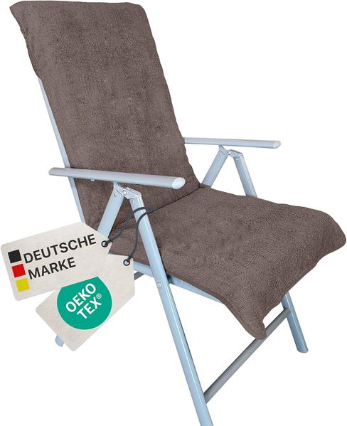 NYVI Strandtuch Frottee Schonbezug für Gartenstuhl NYVISpa 60x130 cm, Frottee, Hygiene Auflage für Hochlehner Gartenstühle
