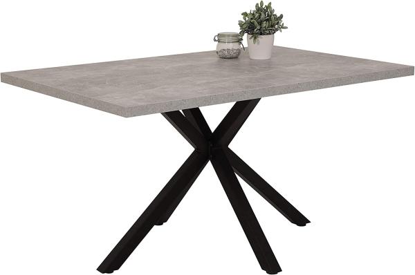 Esstisch CLEO Beton schwarz 140x90 cm