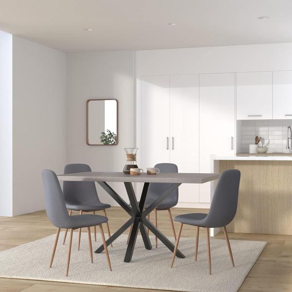 Esstisch CLEO Beton schwarz 140x90 cm Bild 2