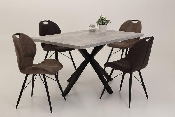 Esstisch CLEO Beton schwarz 140x90 cm Bild 5