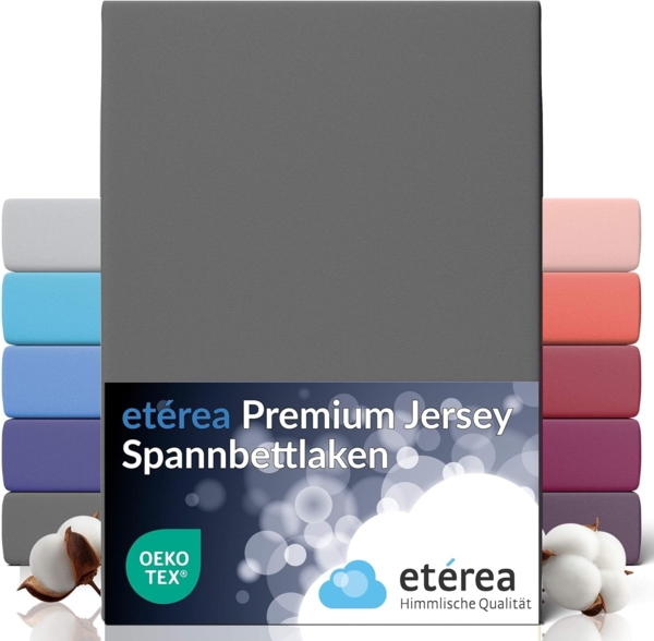 etérea Himmlische Qualität Spannbettlaken etérea Premium Jersey Spannbettlaken 90x200 -, Jersey, Gummizug: rundum, (1 Stück)