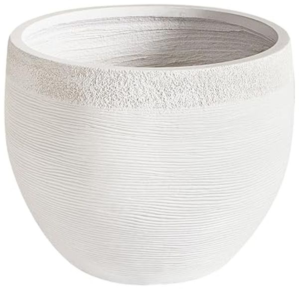 Blumentopf weiß rund 38 x 38 x 30 cm ZAKROS