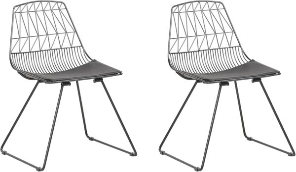 Metallstuhl schwarz 2er Set HARLAN