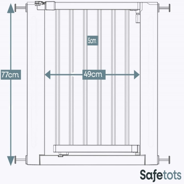 Safetots Naturholz Elegance Treppenschutzgitter, Natur, 71cm - 79cm, Druckmontage Sicherheitsgitter, Treppenschutzgitter für Treppen, Flure und Türen, Einfache Installation Bild 3