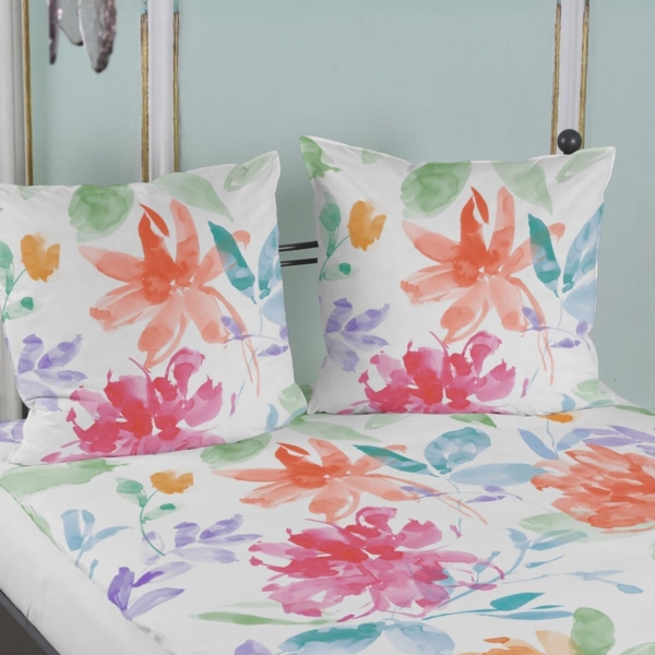 TRAUMSCHLAF Bettwäsche Florina Frühling Blumen, Mako Satin, 2 teilig Bild 3