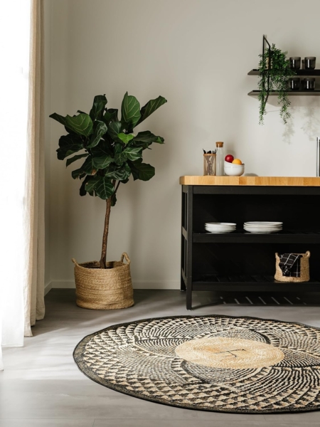 benuta Outdoorteppich Artis, rund, Höhe: 5 mm, In- & Outdoorteppich, Pflegeleicht für Garten, Terrasse, Balkon, Küche Bild 4