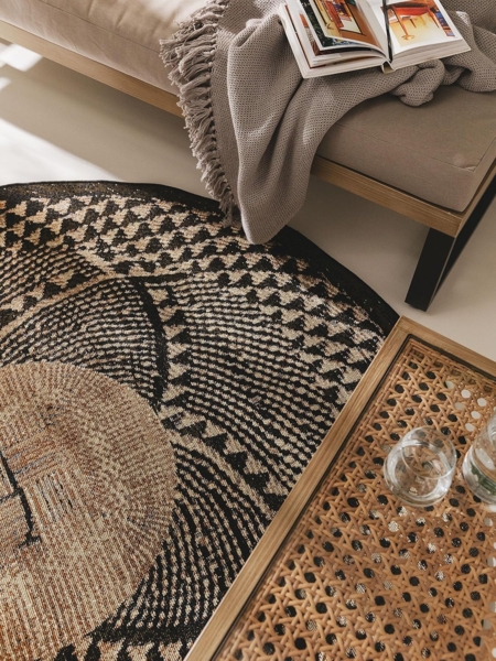 benuta Outdoorteppich Artis, rund, Höhe: 5 mm, In- & Outdoorteppich, Pflegeleicht für Garten, Terrasse, Balkon, Küche Bild 2