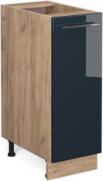 Apothekerschrank Fame-Line Dunkelblau Hochglanz 30 cm ohne Arbeitsplatte Vicco