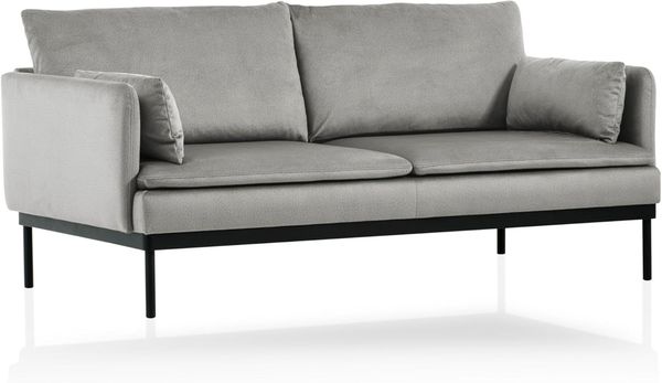 Traumnacht Lyon Sofa 2-Sitzer im modernen Loft Design, grau, produziert nach deutschem Qualitätsstandard, leichter Aufbau