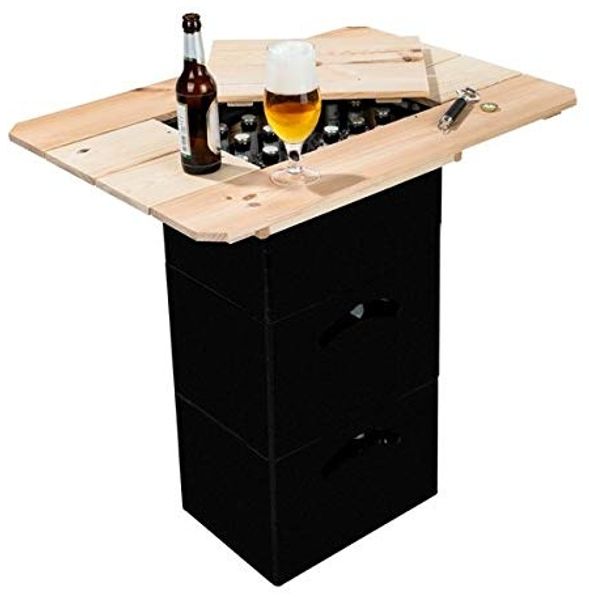 Gravidus Gartentisch Bierkasten Holztisch Bartisch Tischaufsatz