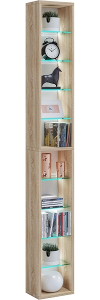 VCM Wandregal Rasato 918208 Sonoma-Eiche H. 152 x B. 21 x T. 14 cm