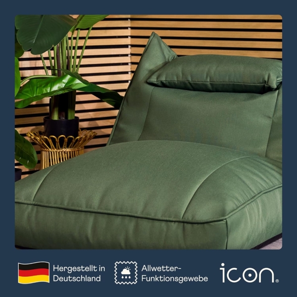 icon Sitzsack Liege aus Olefin „Nova“, mit Füllung, XXL, Made in Germany, für Erwachsene & Kinder, wetterfest Bild 5