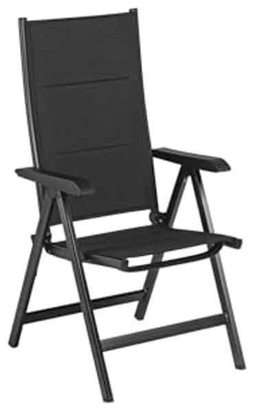 Kettler 'Basic Plus' Klappsessel mit verstellbarer Rückenlehne, Alu / Textilene, Schwarz Bild 3