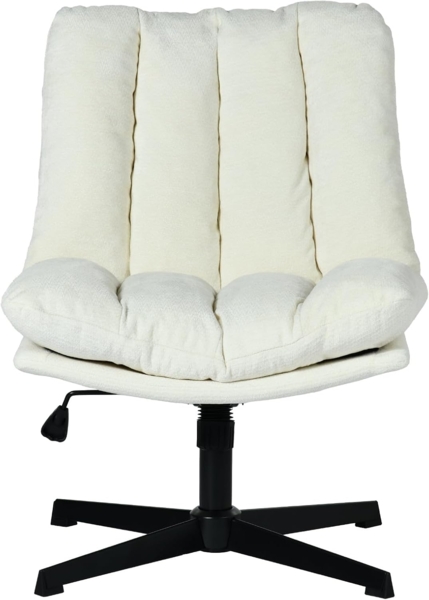 MEUBLE Cosy Sessel 360° Drehbar Loungestuhl mit höhenverstellbar Wippfunktion Lehnstühle Relaxsessel Polsterstuhl für Schlafzimmer Wohnzimmer, Stoff, Beige