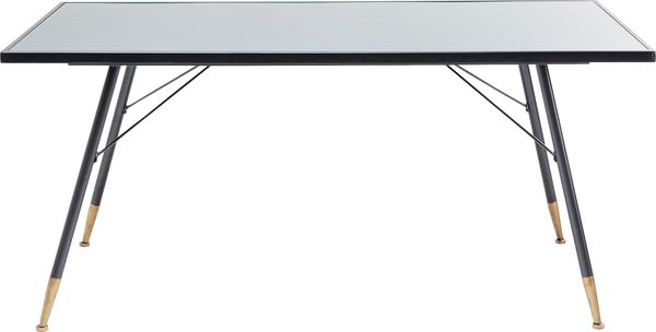 Kare Tisch La Gomera 160x80 cm Konsolentische, Teilholz u. MDF, Schwarz, 75 x 160 x 80 cm