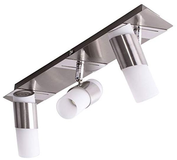 LED Deckenleuchte chrom, bewegliche Strahler, L 38cm