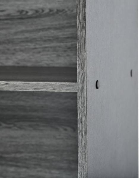 Iris Ohyama, Aufbewahrungseinheit, Bücherregal, 4 feste Regale, massiv, Design, multifunktional, Büro, Eingang, Schlafzimmer, Wohnzimmer – Basic Storage Shelf CX-4 – graue Eiche Bild 5