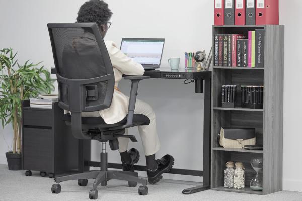 Iris Ohyama, Aufbewahrungseinheit, Bücherregal, 4 feste Regale, massiv, Design, multifunktional, Büro, Eingang, Schlafzimmer, Wohnzimmer – Basic Storage Shelf CX-4 – graue Eiche Bild 3