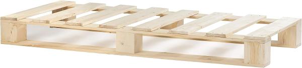 sunnypillow 90x200 cm Palettenbett aus Holz Holzbett Massivholzbett Bett aus Paletten Palettenmöbel Naturholz Fichte europalette 80 90 100 120 140 160 180 200 220 240x200 cm Bild 2